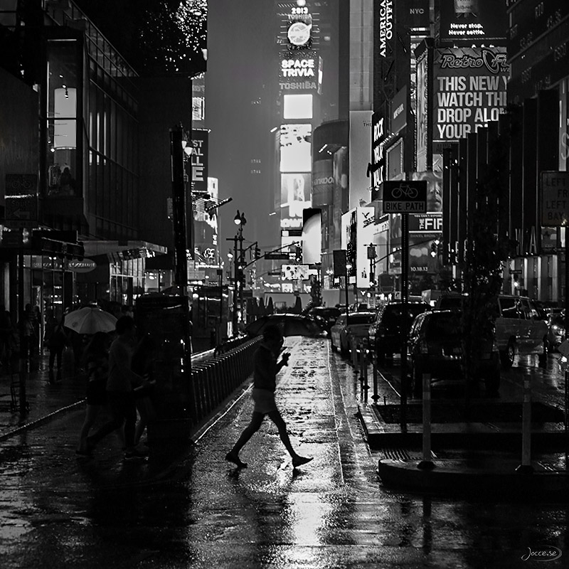 Times Square Black and White